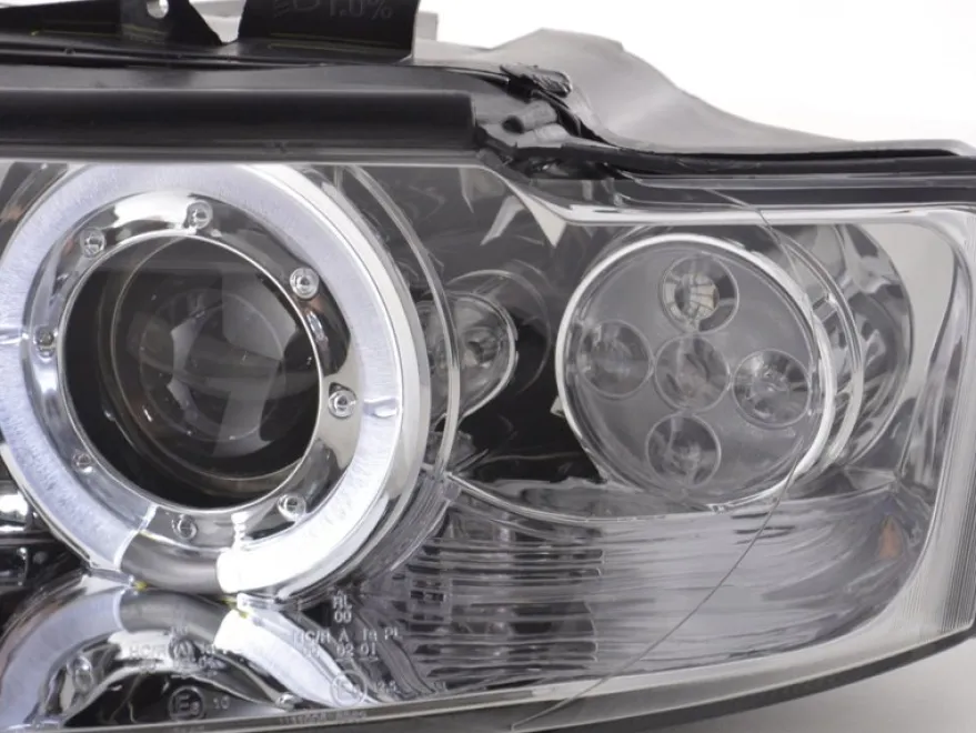 Angel Eyes Strålkastare Krom Audi A4 (B6/8E) 2001-2004
