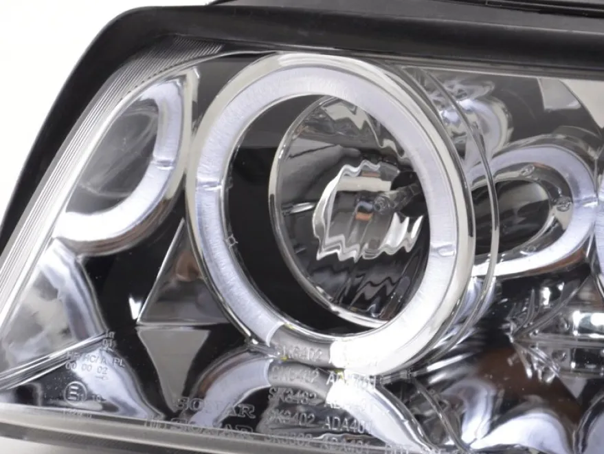 Angel Eyes Strålkastare Krom Audi A4 (B6/8E) 2001-2004