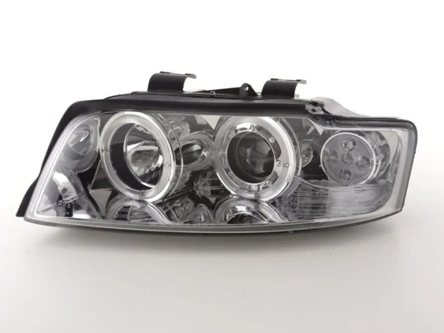Angel Eyes Strålkastare Krom Audi A4 (B6/8E) 2001-2004