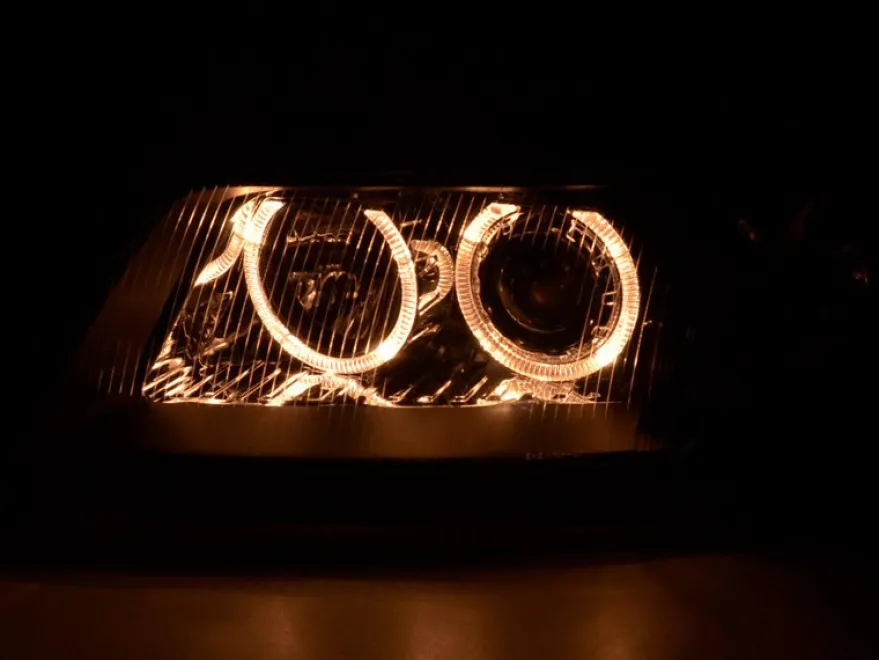 Angel Eyes Strålkastare Svart Audi A6 (C5/4B) 1997-2001