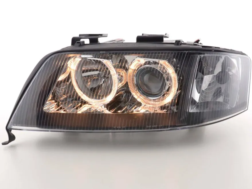 Angel Eyes Strålkastare Svart Audi A6 (C5/4B) 1997-2001