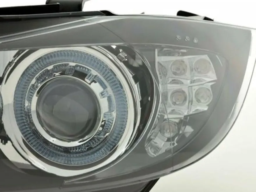 Angel Eyes Strålkastare Svart BMW 3-Serien E90 Sedan & E91 Touring 2005-2008