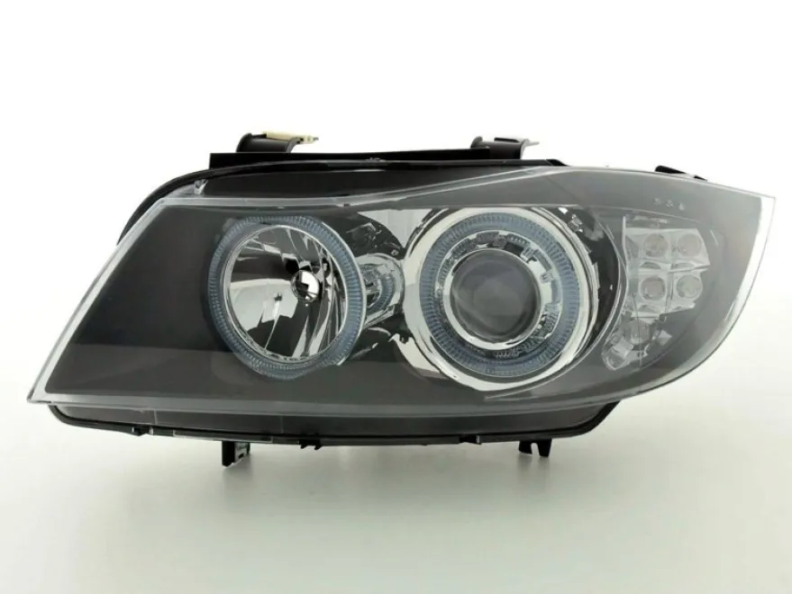 Angel Eyes Strålkastare Svart BMW 3-Serien E90 Sedan & E91 Touring 2005-2008