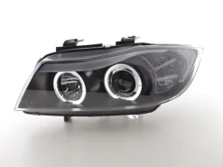 Angel Eyes Strålkastare Svart BMW 3-Serien E90 Sedan & E91 Touring 2005-2008