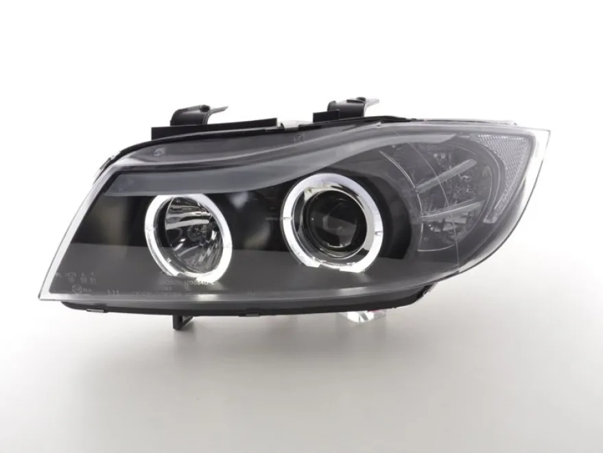 Angel Eyes Strålkastare Svart BMW 3-Serien E90 Sedan & E91 Touring 2005-2008