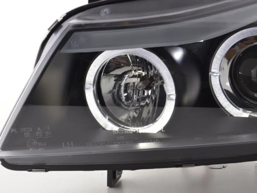 Angel Eyes Strålkastare Svart BMW 3-Serien E90 Sedan & E91 Touring 2005-2008