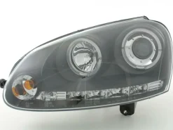 Angel Eyes Strålkastare Svart VW Golf MK5 2003-2009