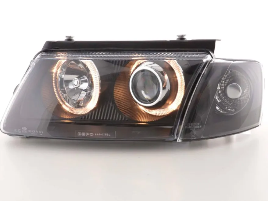 Angel Eyes Strålkastare Svart VW Passat (B5/3B) 1997-2000