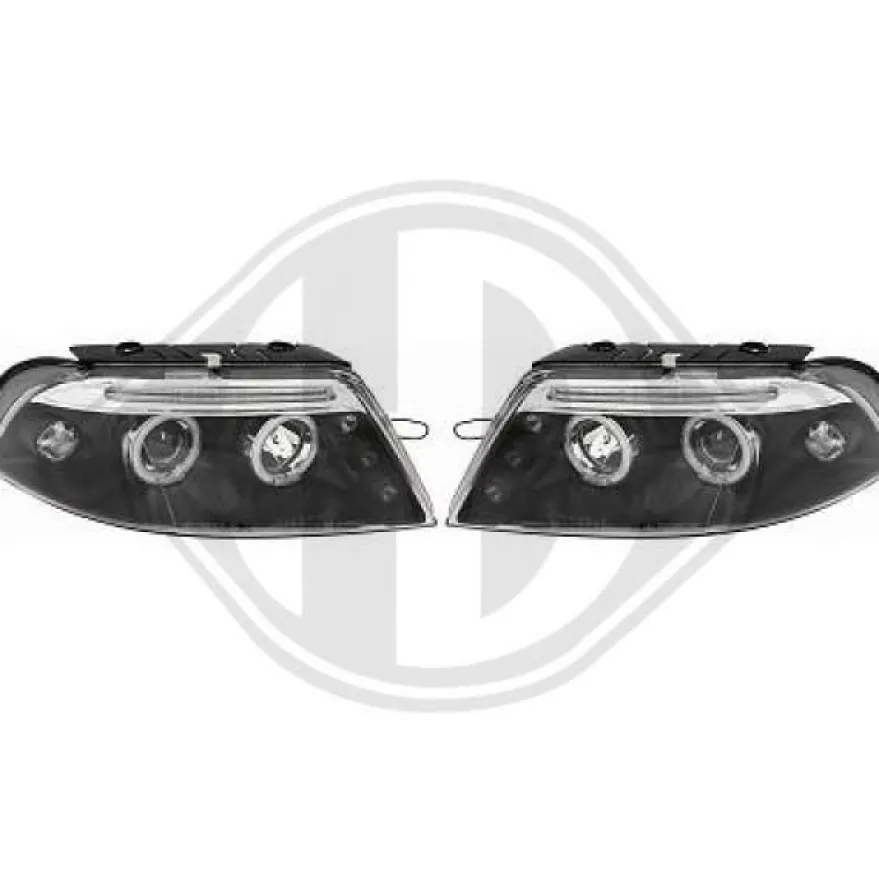 Angel Eyes Strålkastare Svart VW Passat (B5/3BG) 2000-2005