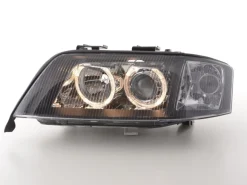 Angel Eyes Strålkastare Xenon Svart Audi A6 (C5/4B) 1999-2000