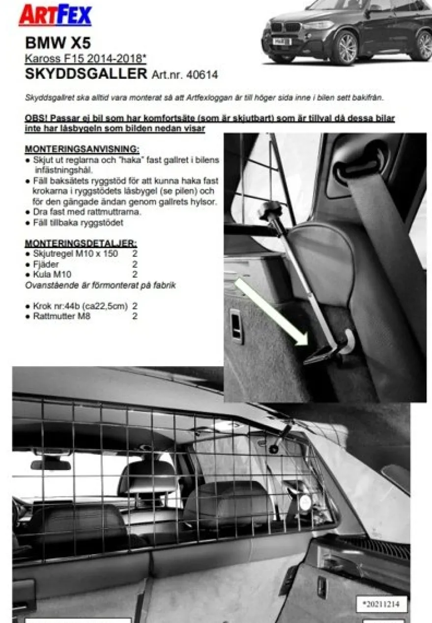 Artfex Lastgaller / Hundgaller Bmw X5 F15 2014-2018