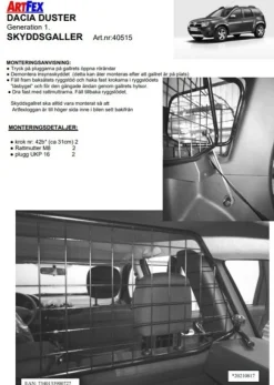 Artfex Lastgaller / Hundgaller Dacia Duster I 2010-2018