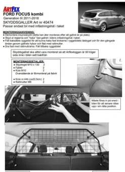 Artfex Lastgaller / Hundgaller Ford Focus III Kombi 2011-2018