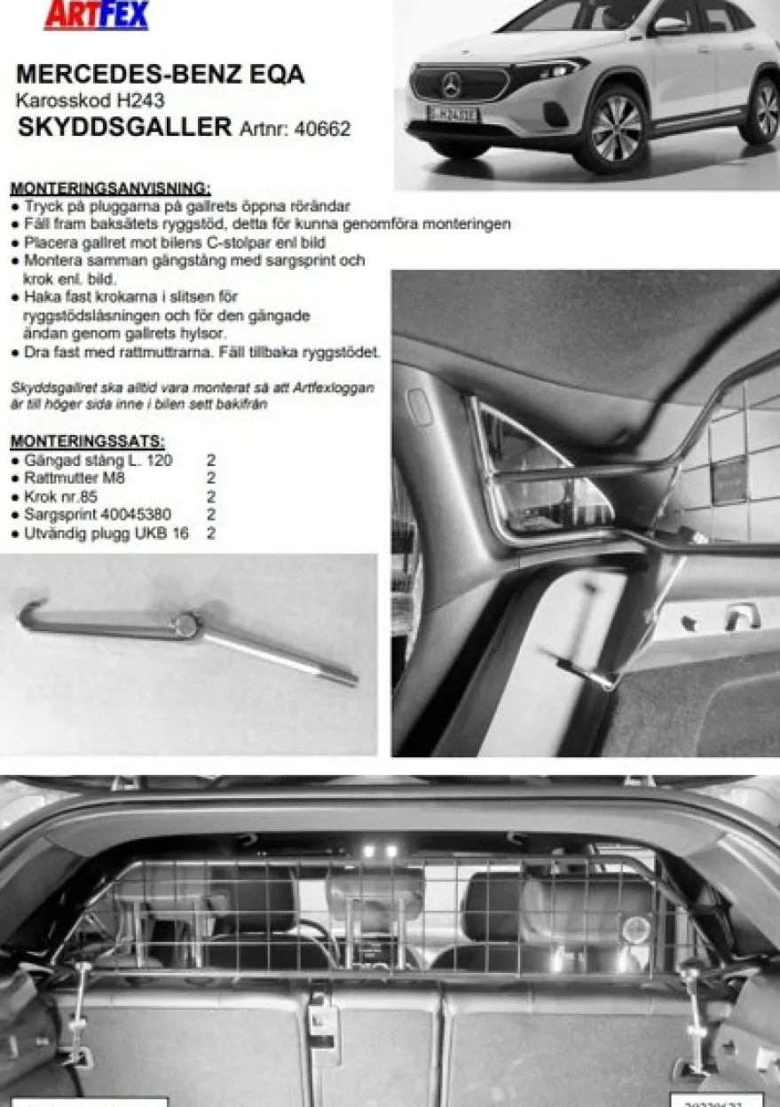 Artfex Lastgaller / Hundgaller Mercedes EQA H243 2021->