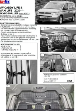 Artfex Lastgaller / Hundgaller VW Caddy Life 2020->