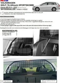 Artfex Lastgaller / Hundgaller VW Golf Sport Kombi VIII 2013-2020