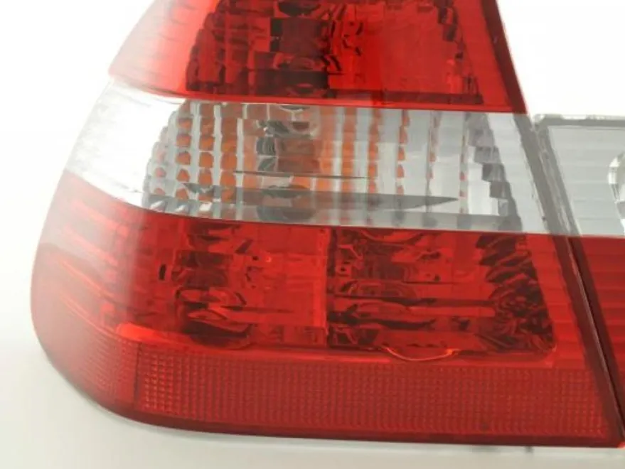 Baklampor Briljant Krom/Röd BMW 3-Serien E46 4-Dörrars Sedan 1998-2001