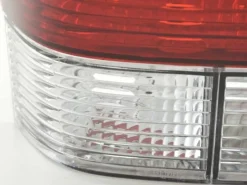 Baklampor Briljant Krom/Röd VW Transporter T4 Bus 1990-2003