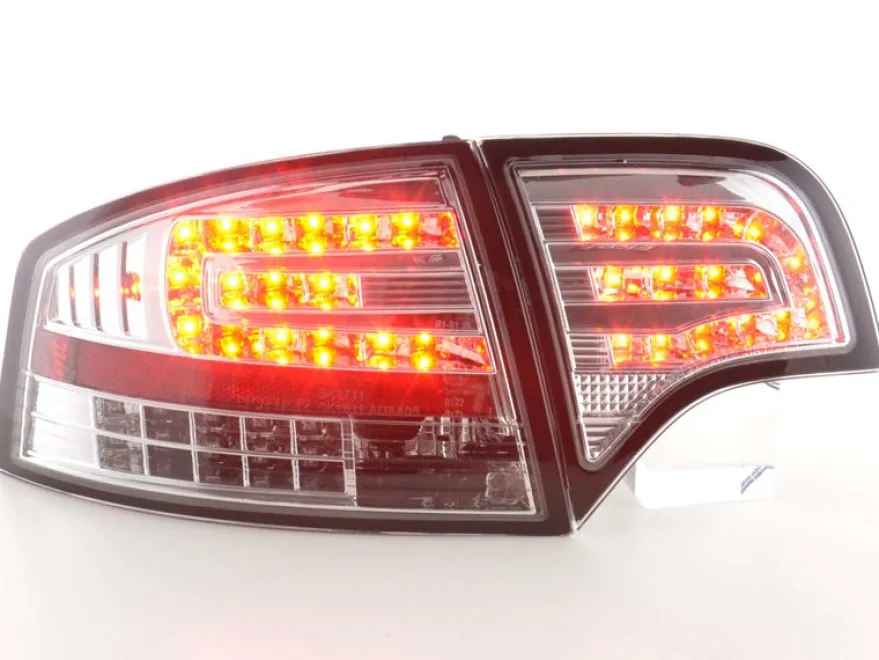 Baklampor LED Krom Audi A4 (B7/8E) Sedan 2004-2008