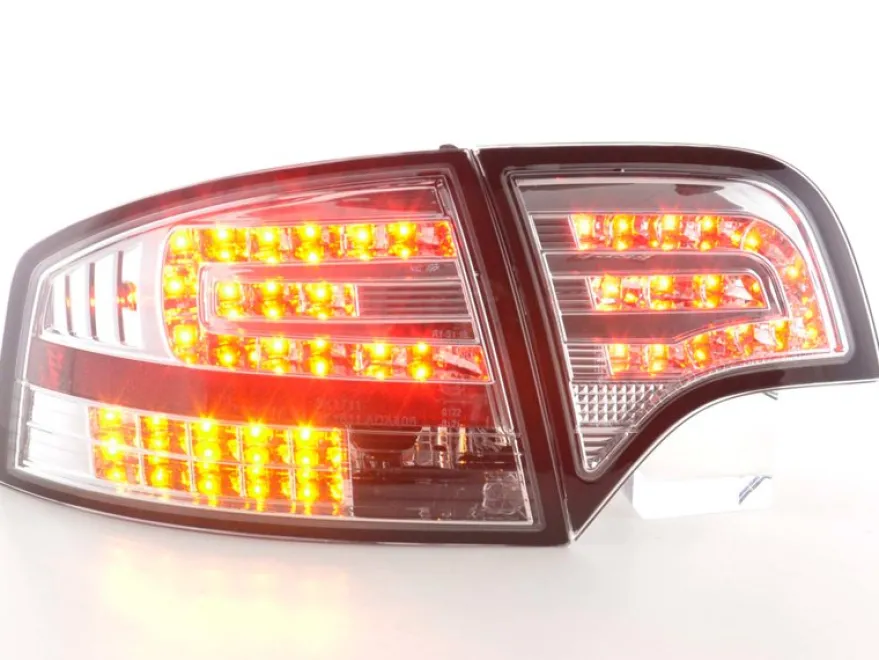 Baklampor LED Krom Audi A4 (B7/8E) Sedan 2004-2008