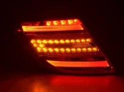 Baklampor LED Svart/Röd Mercedes-Benz C-Klass W204 2006-2011