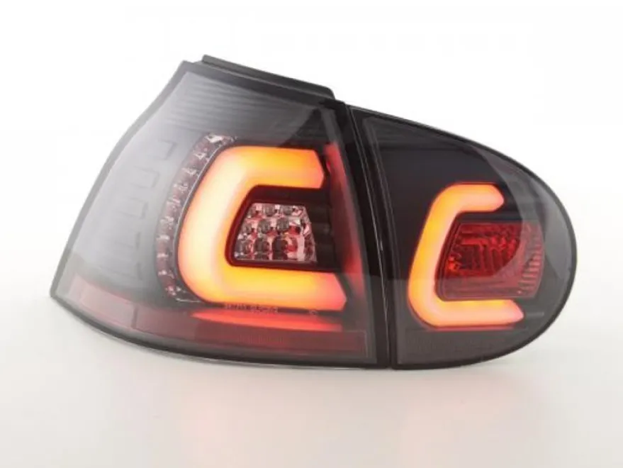Baklampor LED Svart VW Golf MK5 2003-2008