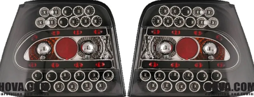 Baklampor LED Svart VW Golf MK4