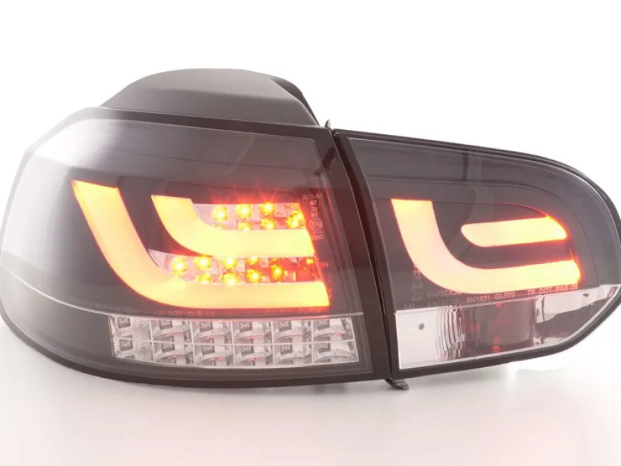 Baklampor LED Svart VW Golf MK6