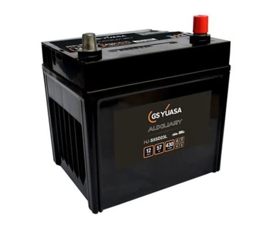 Bilbatteri Aux Backup AGM 12V Yuasa HJ-S55D23L