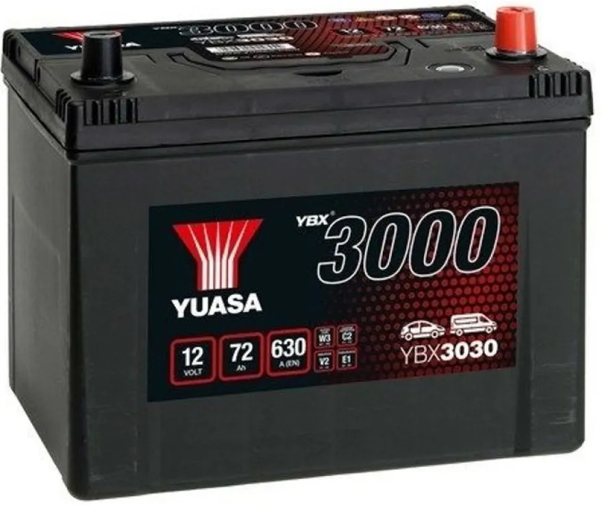 Bilbatteri SMF Yuasa YBX3030 12V 72Ah 630A