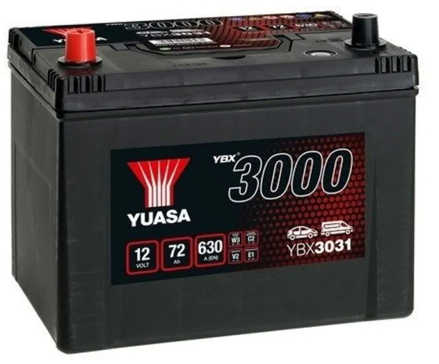 Bilbatteri SMF Yuasa YBX3031 12V 72Ah 630A