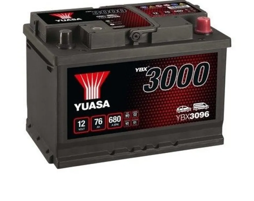 Bilbatteri SMF Yuasa YBX3096 12V 76Ah 680A
