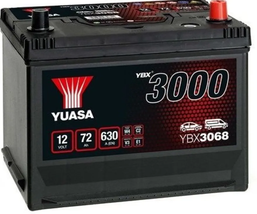 Bilbatteri SMF Yuasa YBX3068 12V 72Ah 630A