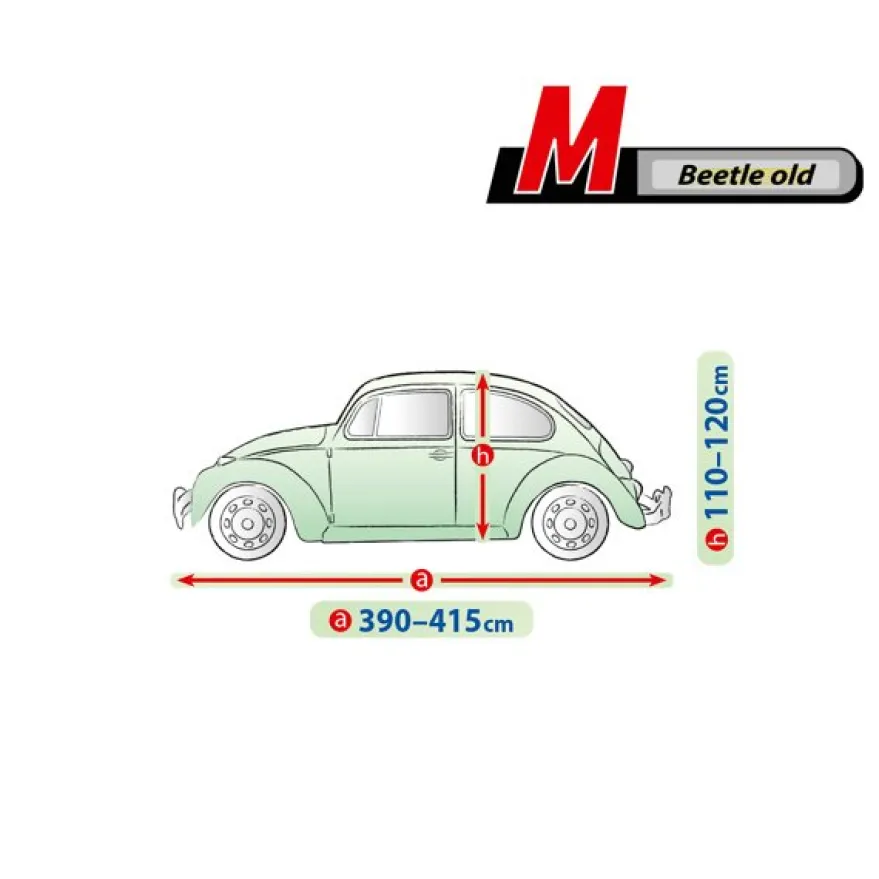 Bilöverdrag Membrane Garage M Beetle Gammal 390–415 cm – Grön