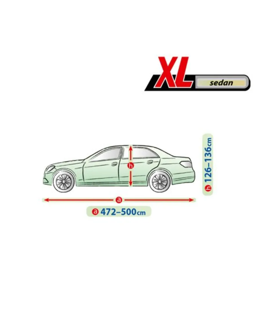 Bilöverdrag Membrane Garage XL Sedan 472–500 cm – Grön