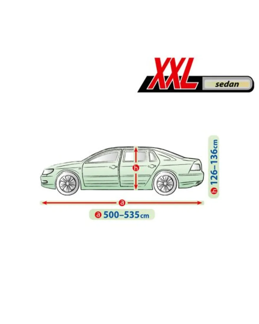 Bilöverdrag Membrane Garage XXL Sedan 500–535 cm – Grön