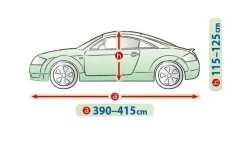 Bilöverdrag Mobile Garage M Coupe 390–415 cm – Grå