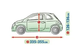 Bilöverdrag Mobile Garage S3 Hatchback 335–355 cm – Grå
