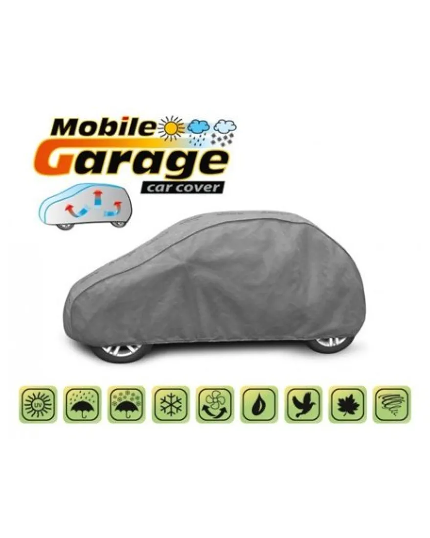 Bilöverdrag Mobile Garage S3 Hatchback 335–355 cm – Grå
