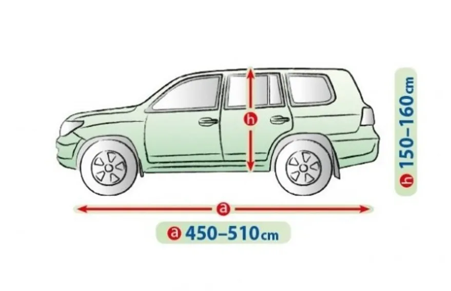 Bilöverdrag Mobile Garage XL SUV 450–510 cm – Grå