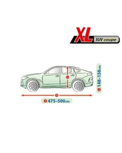 Bilöverdrag Mobile Garage XL SUV Coupe 475–500 cm – Grå