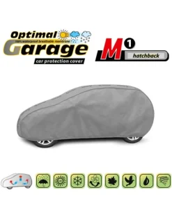 Bilöverdrag Optimal Garage M1 Hatchback 355–380 cm – Grå