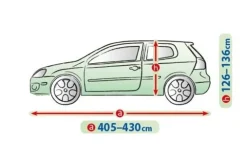 Bilöverdrag Perfect Garage L1 Hatchback 405–430 cm – Marinblå