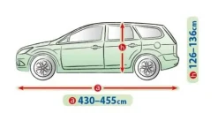 Bilöverdrag Perfect Garage L2 Hatchback 430–455 cm – Marinblå