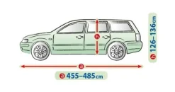 Bilöverdrag Perfect Garage XL Kombi/Hatchback 455–485 cm – Marinblå