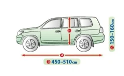 Bilöverdrag Perfect Garage XL SUV 450–510 cm – Marinblå