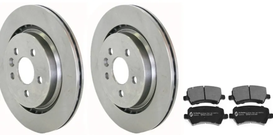 Bromssats bak – 302 mm skivor för Volvo S60 II, S80 II, V60 I, V70 III, XC70 II