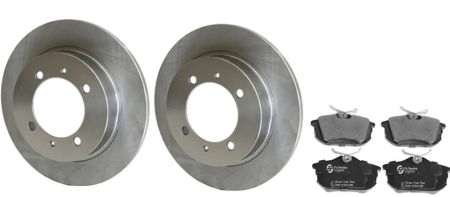 Bromssats bak – 260 mm skivor för Volvo S40 I och V40