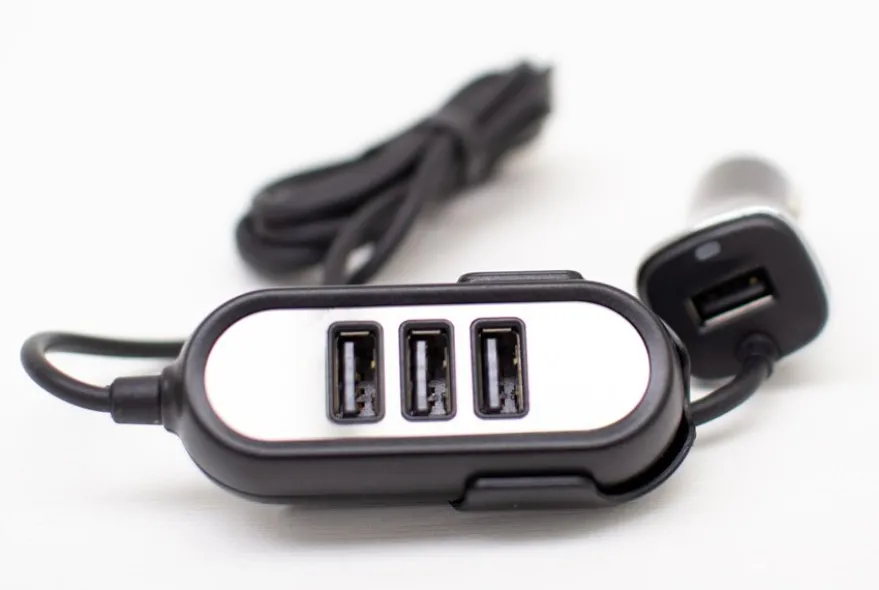 cigarettändaruttag USB-Adapter 4-Portar