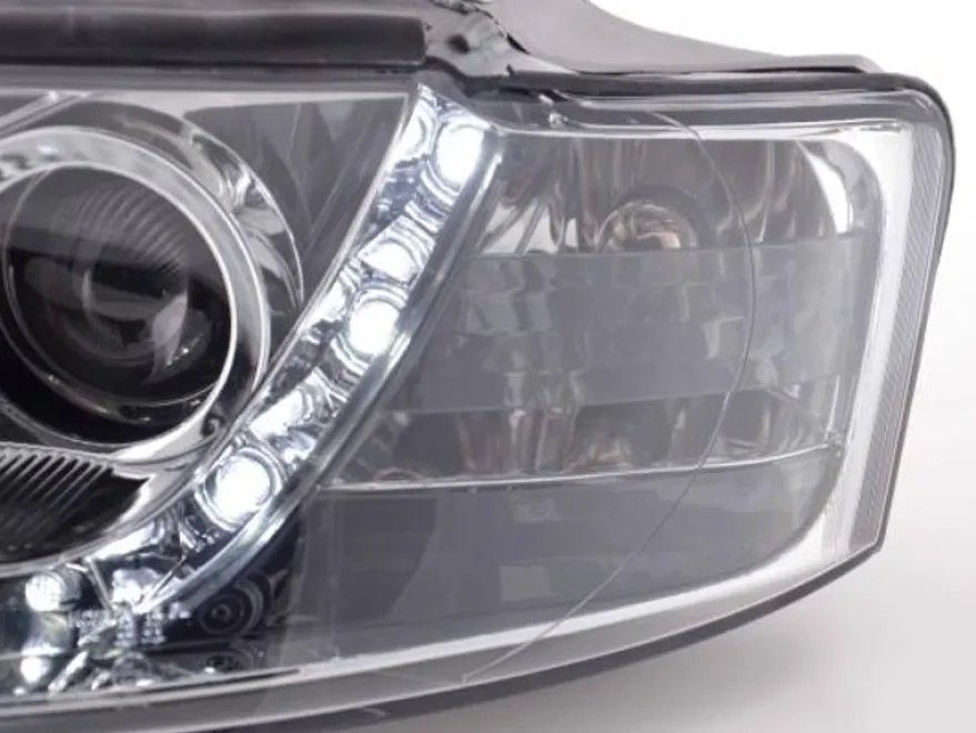 Devil Eyes Strålkastare Krom Audi A4 (B6/8E) 2001-2004